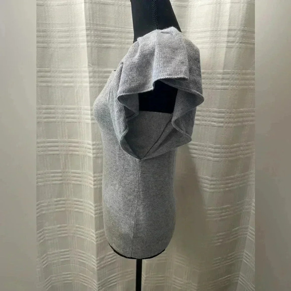 Robin ruffled sleeve wool angora mix shirt - Picture 2 of 7